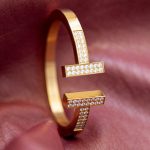 دستبند استیل ضد حساسیت با روکش طلا  برند تیفانی TIFFANY