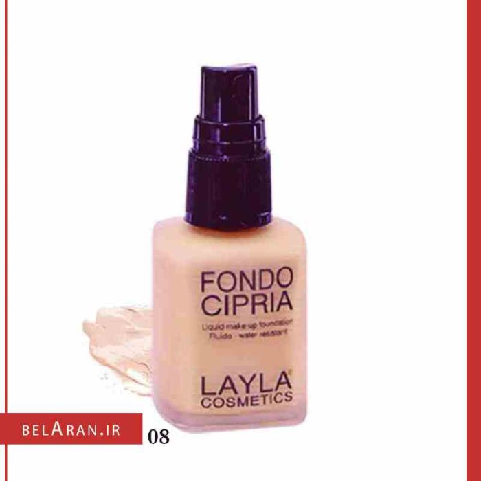 کرم پودر فوندو سیپریا لایلا Layla Cosmetics Fondo Cipria Powder Effect Foundation