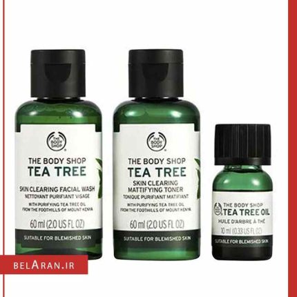 پک تی تری بادی شاپ-بلاران The Body Shop Tea Tree 3pc Skin Purifying Gift Set with Oil From Kenya