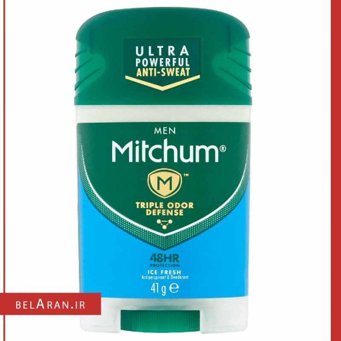 مام استیک صابونی میچام مردانه -لوازم آرایش اورجینال بلاران Mitchum Deodorant Ice Fresh FOR Men Triple Odor Defense 48HR Protection Anti-Perspirant