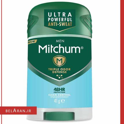 مام استیک صابونی میچام مردانه -لوازم آرایش اورجینال بلاران Mitchum Deodorant clean control FOR Men Triple Odor Defense 48HR Protection Anti-Perspirant