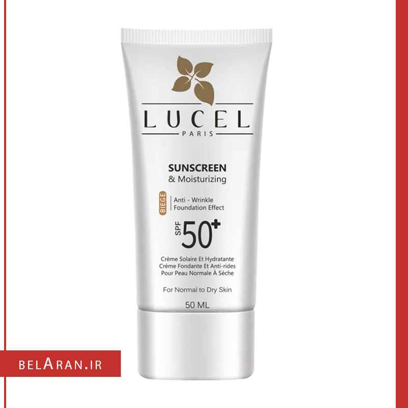 کرم ضدآفتاب کرم پودری پوست خشک و معمولی لوسل-بلاران Lucel Anti Wrinkle For Normal To Dry Skin Sunscreen