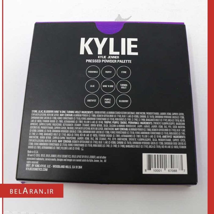 پالت سایه چشم کایلی جنر مدل بنفش-محصولات کایلی جنر-خرید لوازم آرایش اورجینال-بلاران Kylie Cosmetics The purple Palette Kyshadow belaran