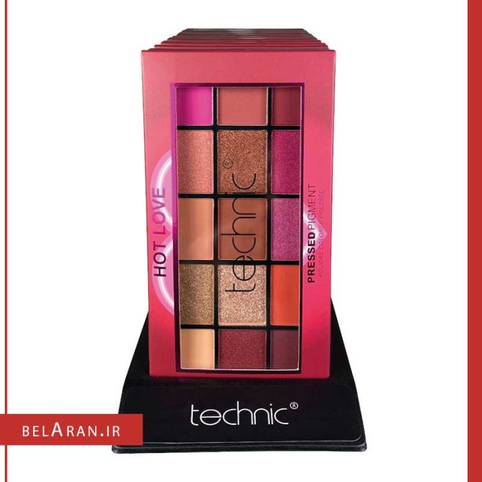 پالت سایه هات لاو تکنیک-محصولات تکنیک-خرید لوازم آرایش اورجینال-بلاران Technic 15 Color Eyeshadow Palette Hot Love belaran